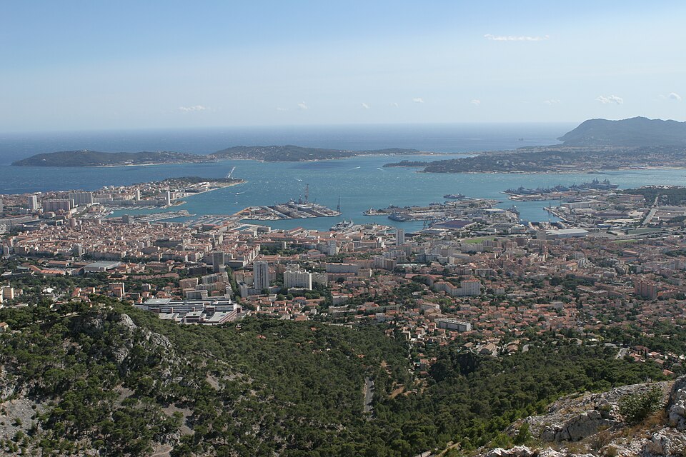 Vue de la rade de Toulon depuis le Mont Faron
